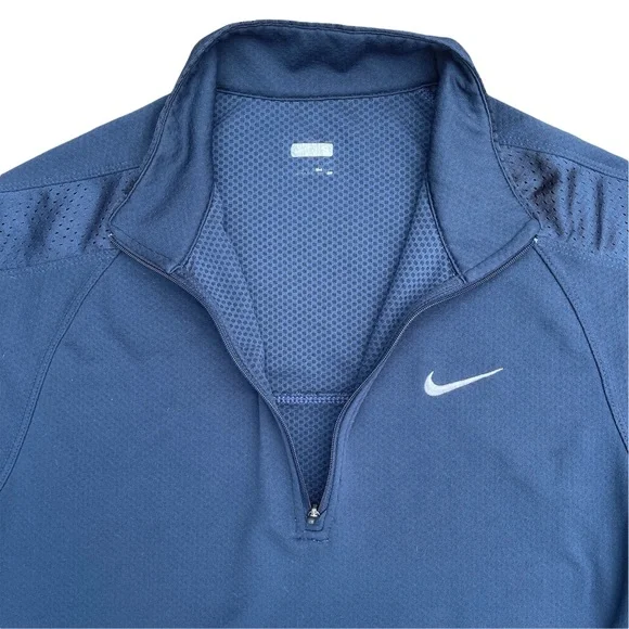 Nike Endurance Sphere Waffle Half Zip Running Athletic Navy Top Men’s Size Small - Picture 7 of 13